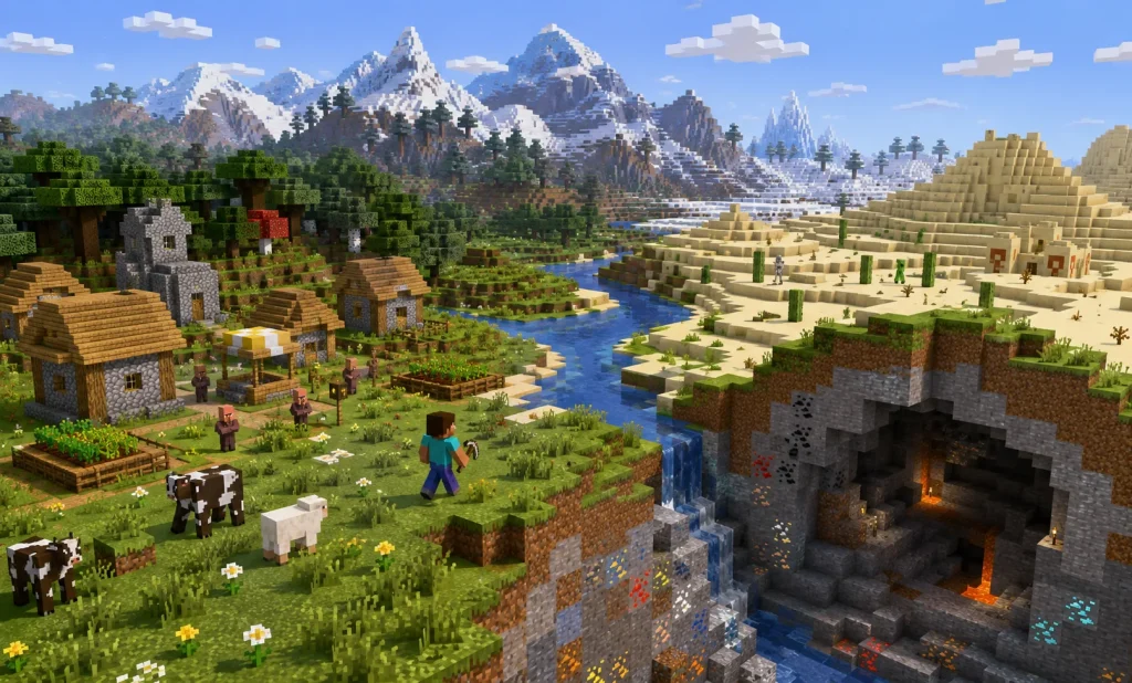 مقایسه حالت Creative و Survival در ماینکرفت و تفاوت ساخت آزاد با جمع آوری منابع و بقا