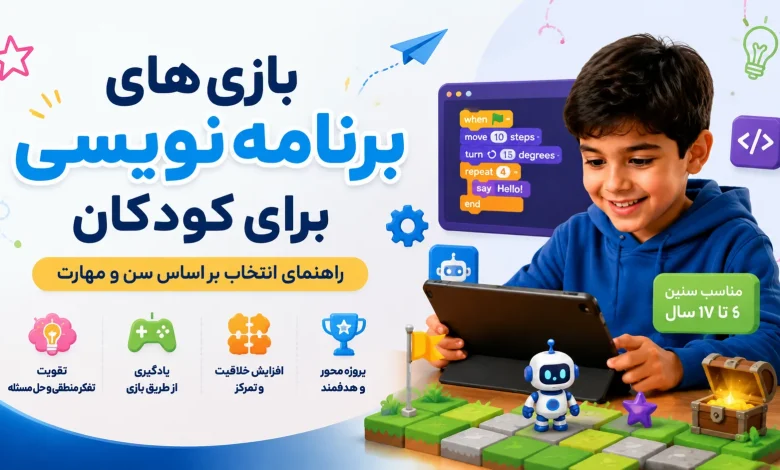 بازی های برنامه نویسی برای کودکان | راهنمای انتخاب بر اساس سن و مهارت