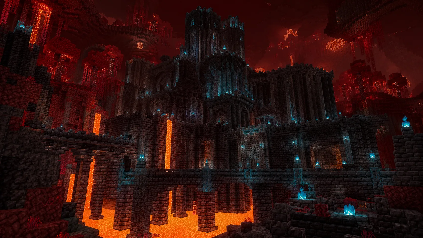 قلعه شخصی در Nether با Blackstone در ماینکرافت